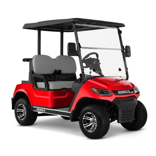Advanced EV Advent 2 golf cart in red