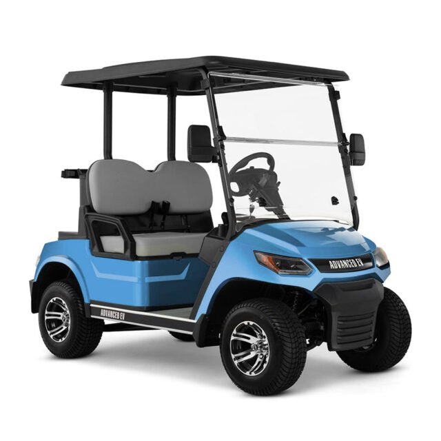 Advanced EV Advent 2 golf cart in blue