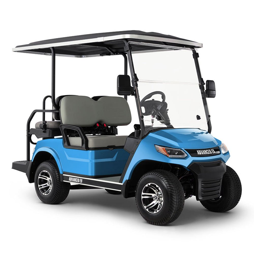Advanced EV Advent 4 golf cart in blue