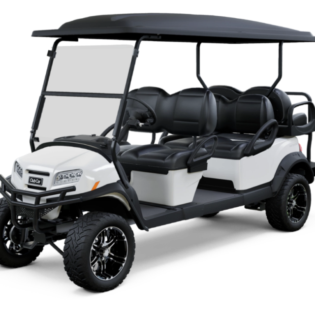 Club Car Onward 6 Passenger golf cart in glacier white