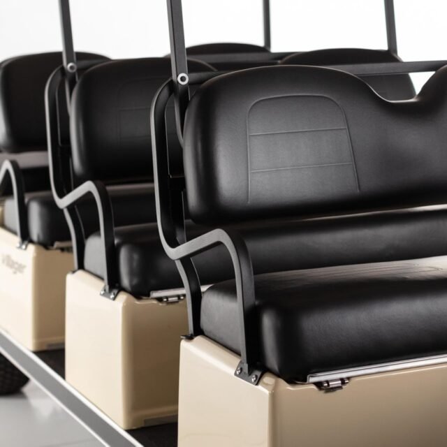 Club Car Villager 8 golf cart — seating detail