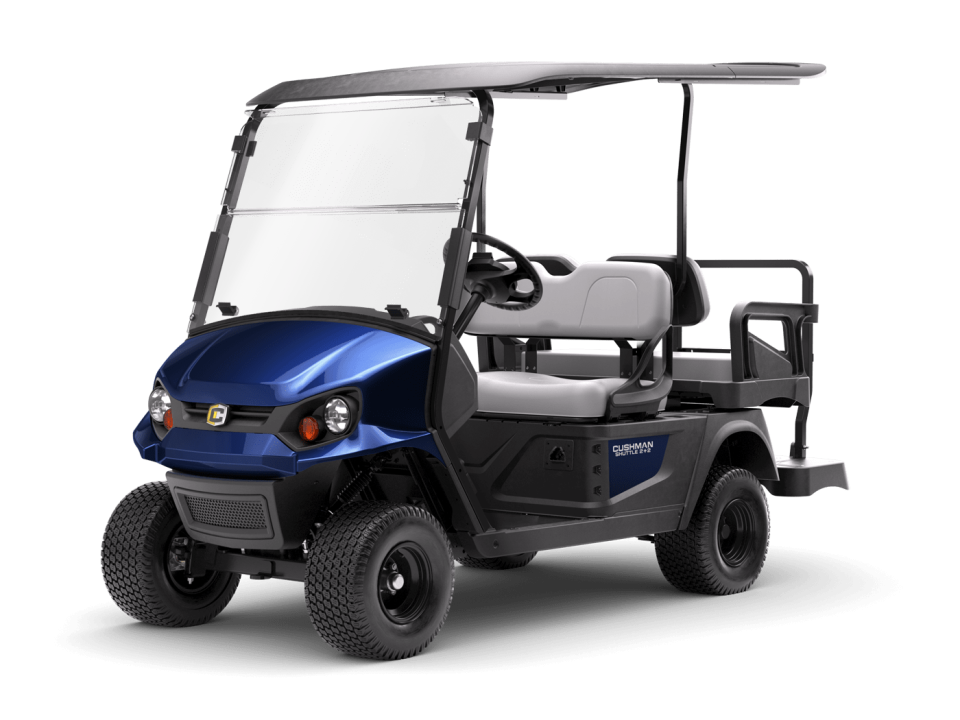 Cushman Shuttle 2 golf cart in blue