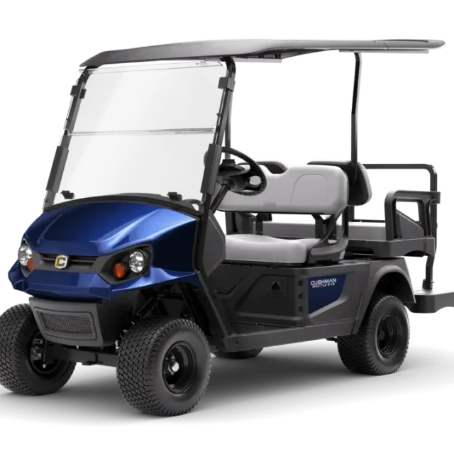 Cushman Shuttle 2 golf cart in blue