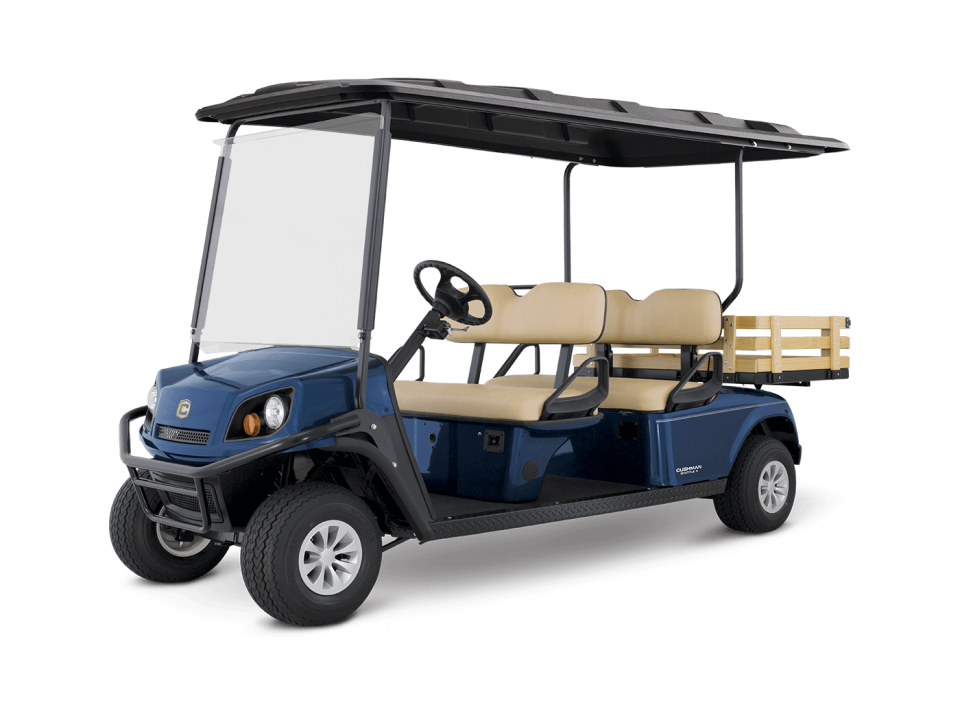 Cushman Shuttle 4 golf cart in blue