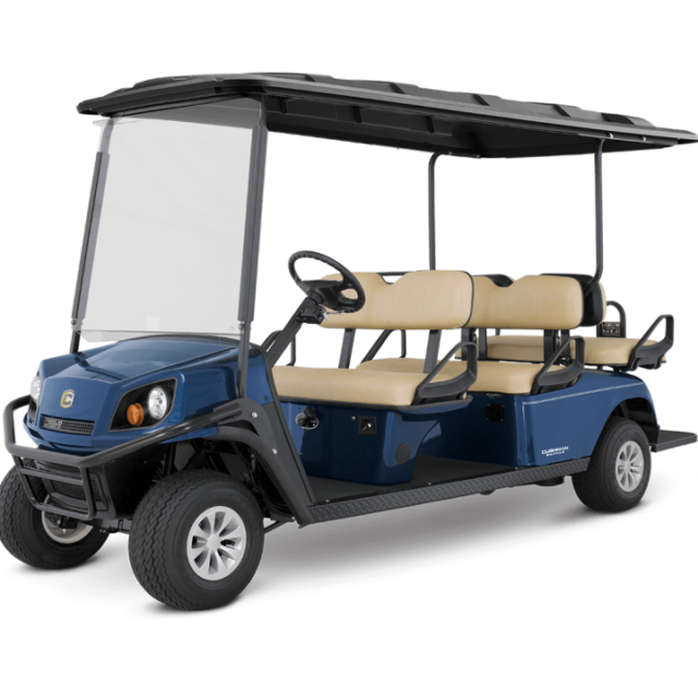 Cushman Shuttle 6 golf cart in blue