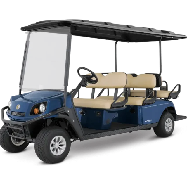Cushman Shuttle 6 golf cart in blue