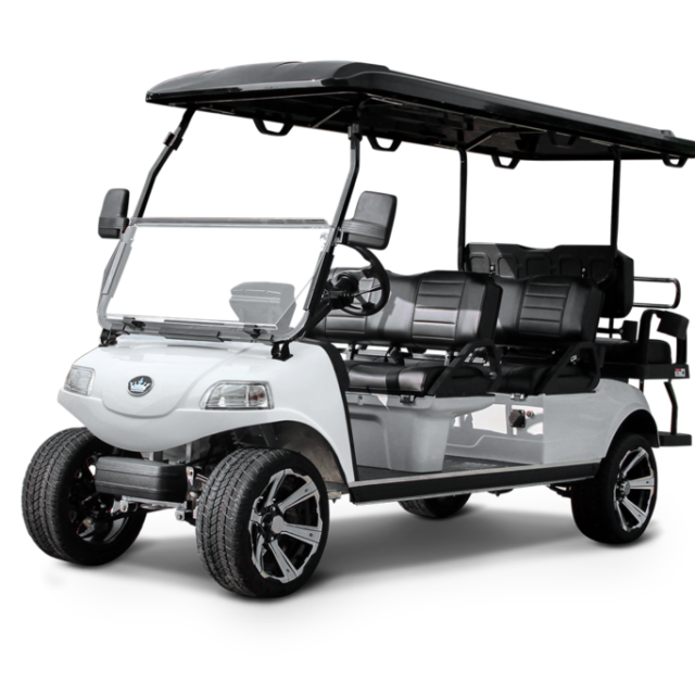 Evolution Carrier 6 Plus golf cart in mineral white