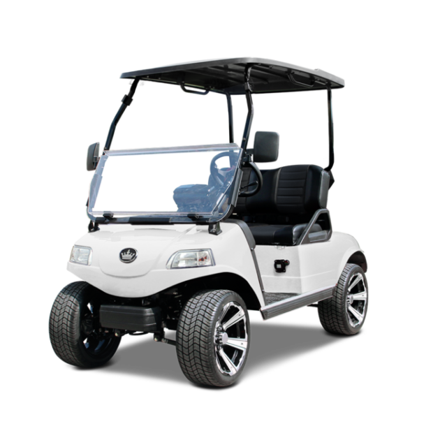 Evolution Classic 2 Plus golf cart in mineral white
