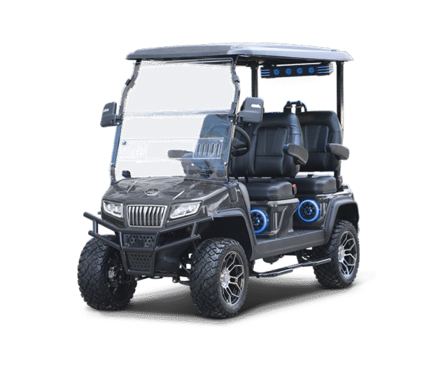 Evolution D5 Maverick 4 Plus golf cart in arctic gray