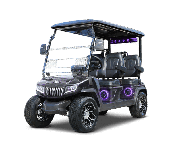 Evolution D5 Ranger 4 Plus golf cart in black sapphire
