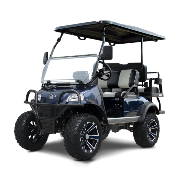 Evolution Forester 4 Plus golf cart in mediterranean blue