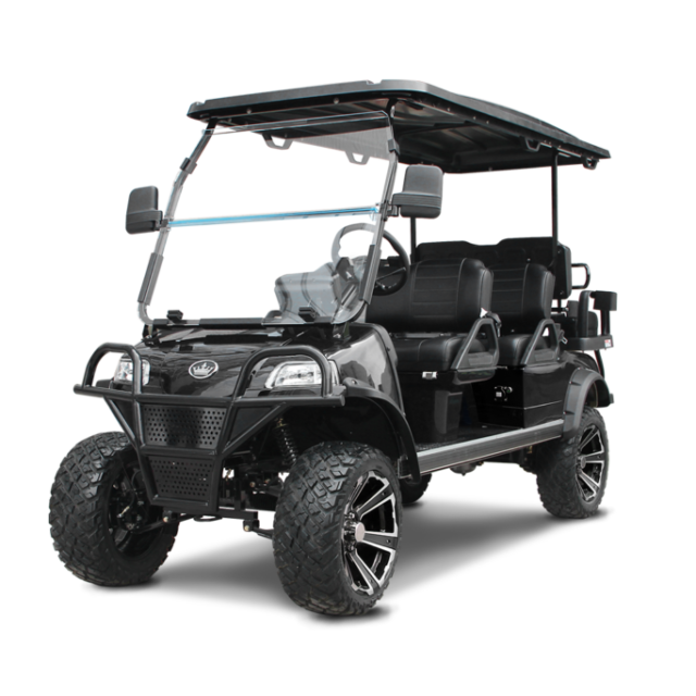 Evolution Forester 6 Plus golf cart in black sapphire